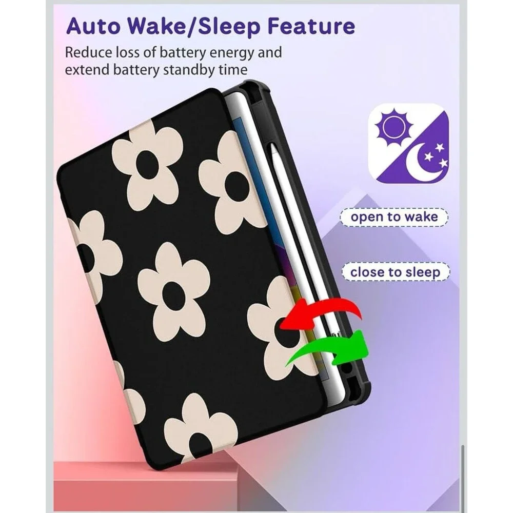 Kidcube For iPad Air 13 Inch Case M3 For iPad Pro 12.9 Cases Flower Floral